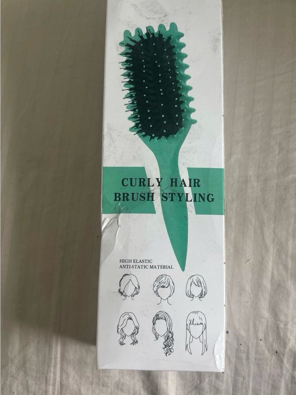 Curly Hair Brush Styling - Green